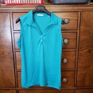 AUR Teal Sleeveless Women's Blouse